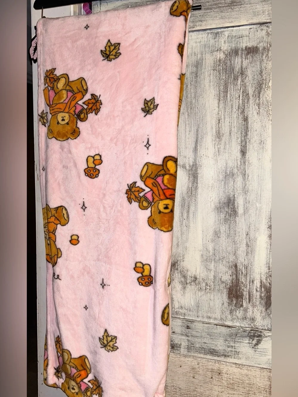 Betsey Johnson ultra soft plush throw blanket with Halloween/autumn bears NWT